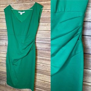Green Diane Von Furstenberg Rouched Dress Size 6